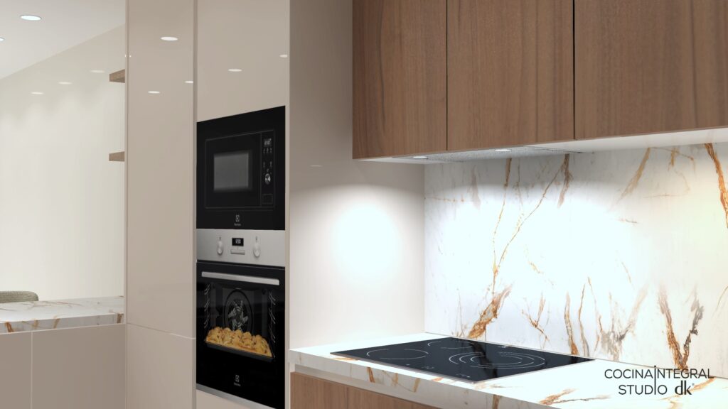 Diseño cocina Marbella render interiorismo DK Cocina Integral Studio exclusivo