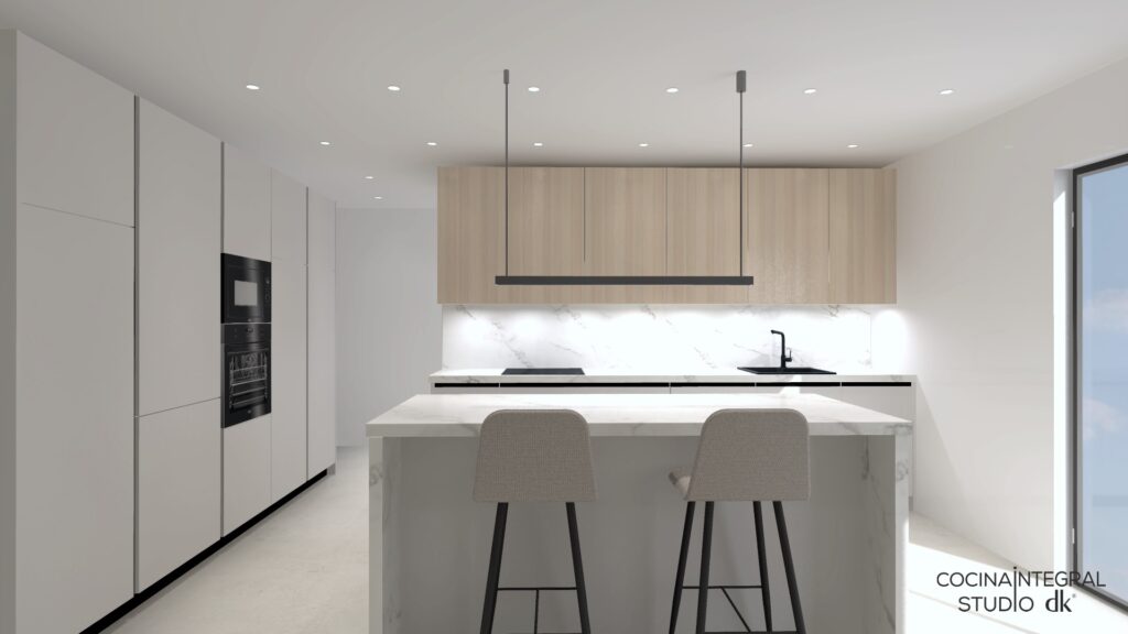 cocinas a medida Marbella villa 1 DK Cocina Integral Studio render 