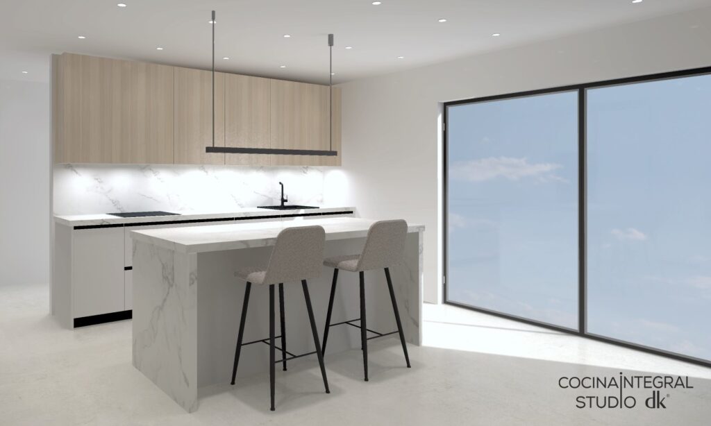 cocinas a medida Marbella villa 1 DK Cocina Integral Studio render 
